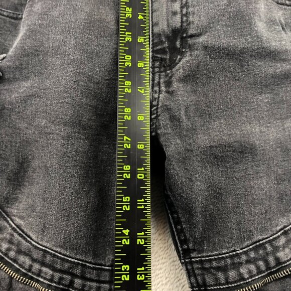 CJ Black Premium Mens Jeans Size 34/30 Black Denim Distressed Grunge Pleated Y2K - Picture 7 of 13